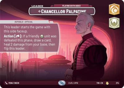 Chancellor Palpatine - Playing Both Sides (Showcase) 274 Twilight of the Republic Star Wars card