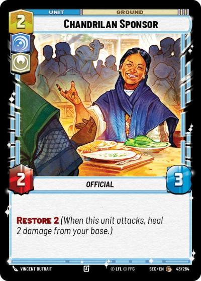 Chandrilan Sponsor 43/264 Secrets of Power Star Wars card