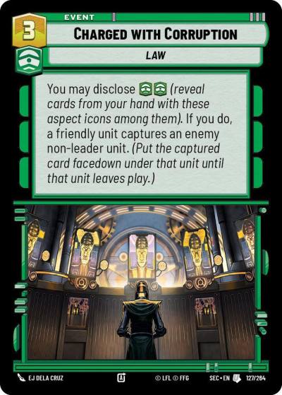 Charged with Corruption 127/264 Secrets of Power Star Wars card