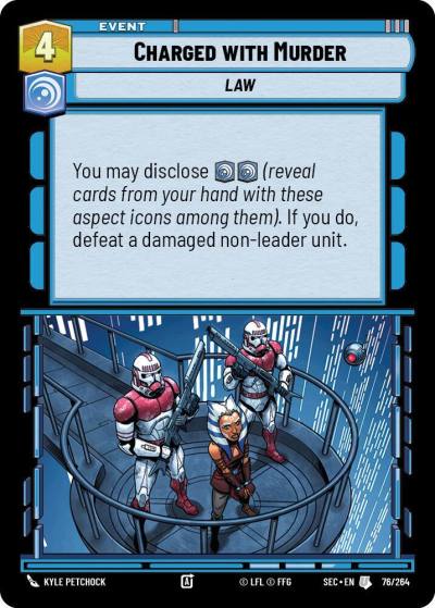 Charged with Murder 76/264 Secrets of Power Star Wars card