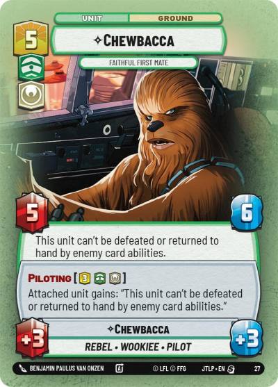 Chewbacca - Faithful First Mate (Foil) 27 Jump to Lightspeed - Weekly Play Promos Star Wars card