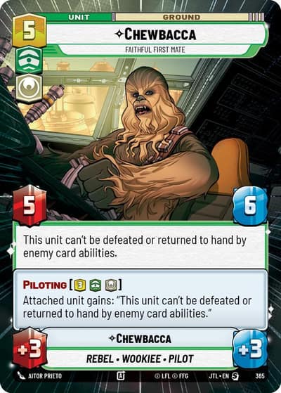 Chewbacca - Faithful First Mate (Hyperspace) 365 Jump to Lightspeed Star Wars Unlimited card