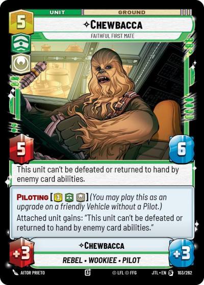 Chewbacca - Faithful First Mate 103/262 Jump to Lightspeed Star Wars card