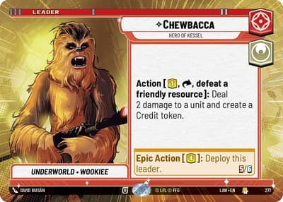 Chewbacca - Hero of Kessel (Hyperspace) 277 A Lawless Time Star Wars Unlimited card