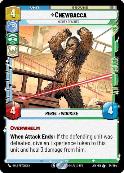 Chewbacca - Mighty Rescuer 34/264 A Lawless Time Star Wars card