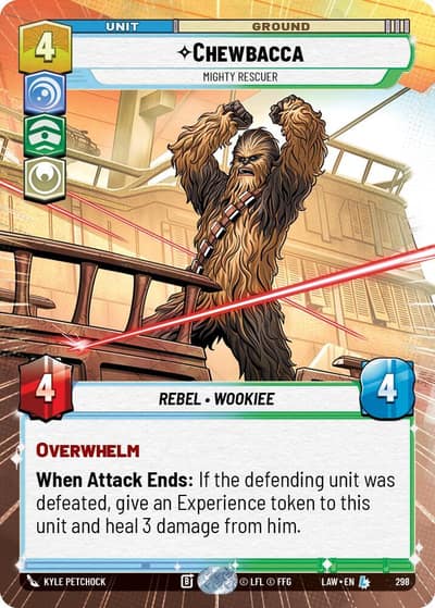 Chewbacca - Mighty Rescuer (Hyperspace) 298 A Lawless Time Star Wars Unlimited card
