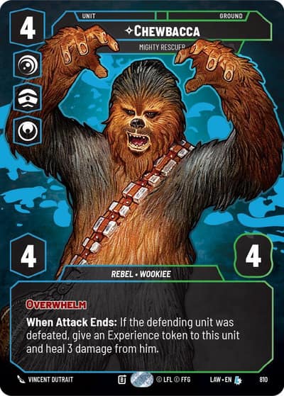 Chewbacca - Mighty Rescuer (Prestige) 810 A Lawless Time Star Wars Unlimited card