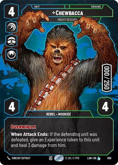 Chewbacca - Mighty Rescuer (Serialized) 888 A Lawless Time Star Wars Unlimited card