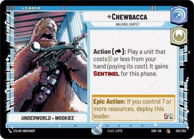 Chewbacca - Walking Carpet 003/252 Spark of Rebellion Star Wars card
