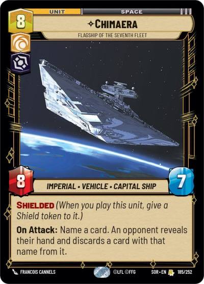 Chimaera - Flagship of the Seventh Fleet 185/252 Spark of Rebellion Star Wars card
