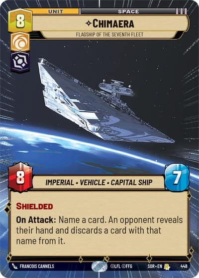 Chimaera - Flagship of the Seventh Fleet (Hyperspace) 448 Spark of Rebellion Star Wars card