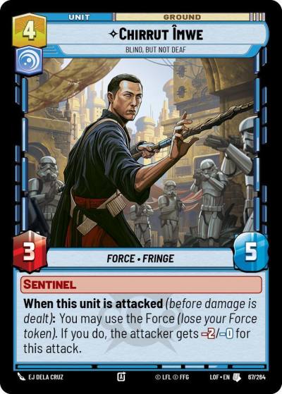 Chirrut Imwe - Blind, but not Deaf 067/264 Legends of the Force Star Wars card