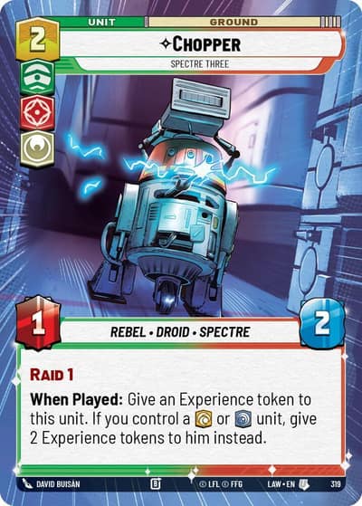 Chopper - Spectre Three (Hyperspace) 319 A Lawless Time Star Wars card