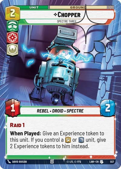 Chopper - Spectre Three (Hyperspace Foil) 557 A Lawless Time Star Wars card