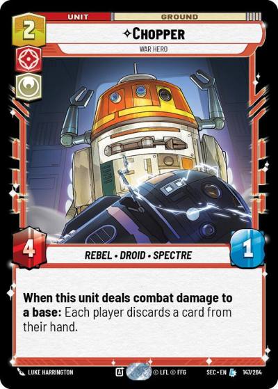 Chopper - War Hero 147/264 Secrets of Power Star Wars card
