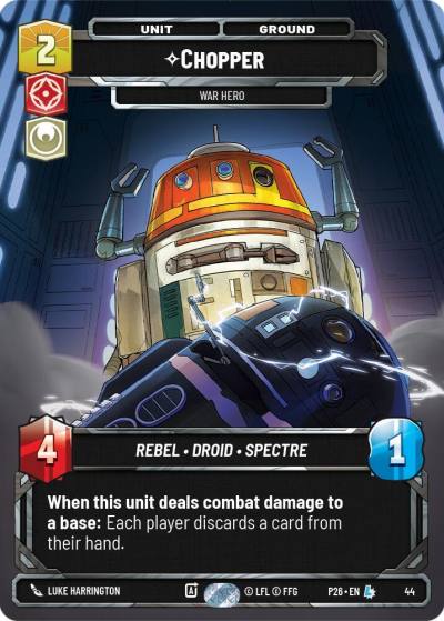 Chopper - War Hero (44) 44 Sector and Regional Promos: Season 1 Star Wars card