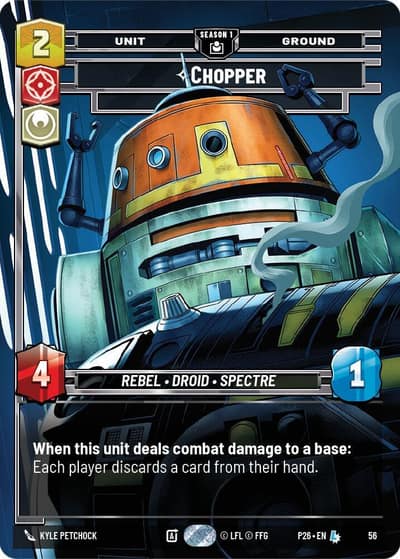 Chopper - War Hero (56) 56 Sector and Regional Promos: Season 1 Star Wars card
