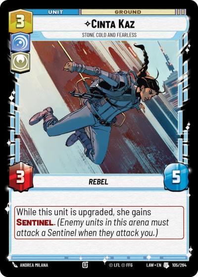 Cinta Kaz - Stone Cold and Fearless 105/264 A Lawless Time Star Wars card
