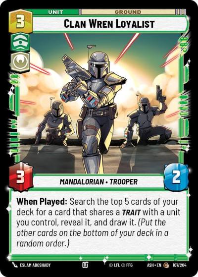 Clan Wren Loyalist 107/264 Ashes of the Empire Star Wars card