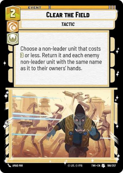 Clear the Field 199/257 Twilight of the Republic Star Wars card