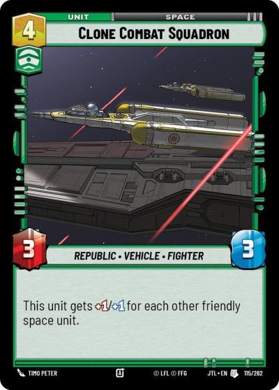 Clone Combat Squadron 115/262 Jump to Lightspeed Star Wars card