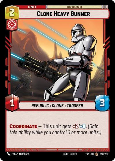 Clone Heavy Gunner 158/257 Twilight of the Republic Star Wars card