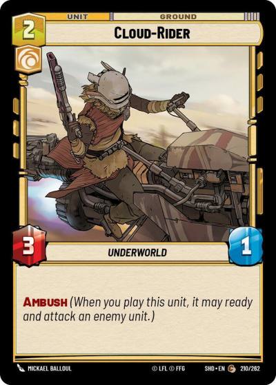 Cloud-Rider 210/262 Shadows of the Galaxy Star Wars card