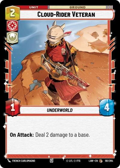 Cloud-Rider Veteran 181/264 A Lawless Time Star Wars card