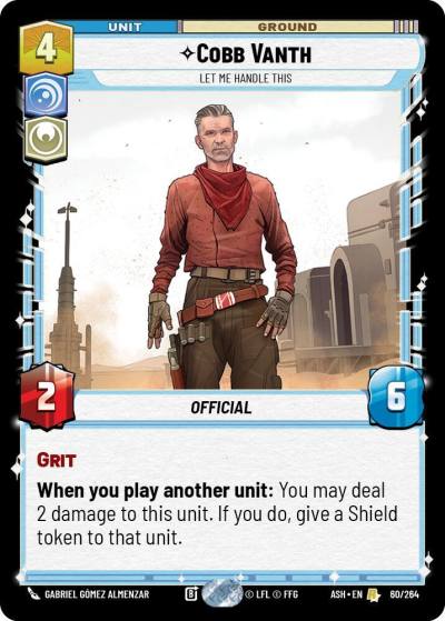 Cobb Vanth - Let Me Handle This 60/264 Ashes of the Empire Star Wars card