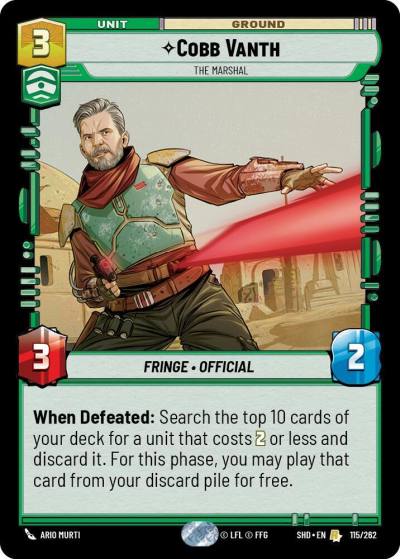 Cobb Vanth - The Marshal 115/262 Shadows of the Galaxy Star Wars card