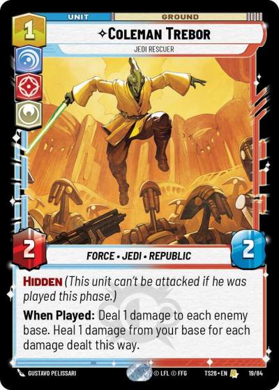 Coleman Trebor - Jedi Rescuer 19/84 Twin Suns Star Wars card