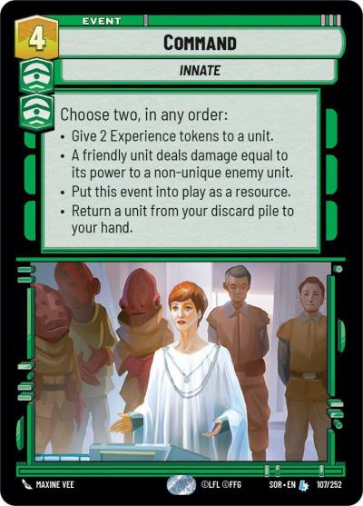 Command 107/252 Spark of Rebellion Star Wars card