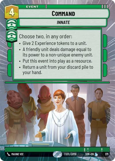Command (Hyperspace) 371 Spark of Rebellion Star Wars card
