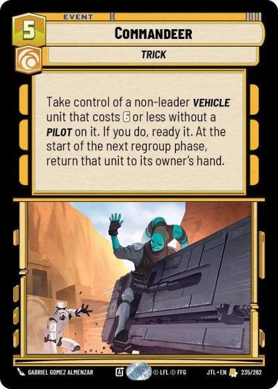 Commandeer 235/262 Jump to Lightspeed Star Wars card