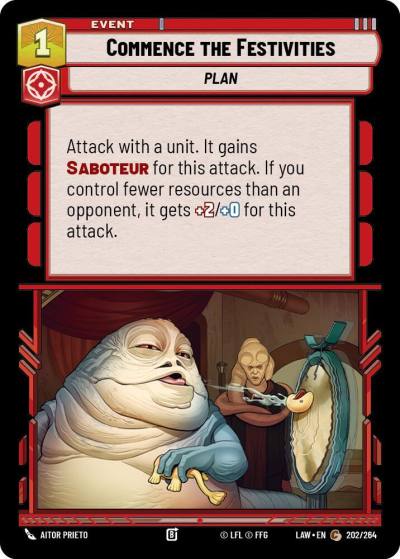 Commence the Festivities 202/264 A Lawless Time Star Wars card