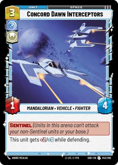 Concord Dawn Interceptors 042/262 Shadows of the Galaxy Star Wars card