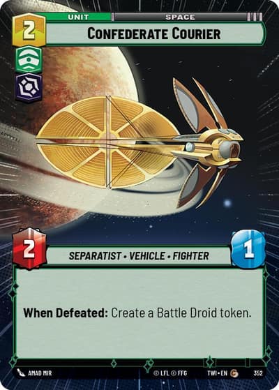 Confederate Courier (Hyperspace) 352 Twilight of the Republic Star Wars card