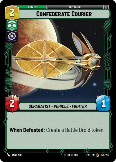 Confederate Courier 079/257 Twilight of the Republic Star Wars card