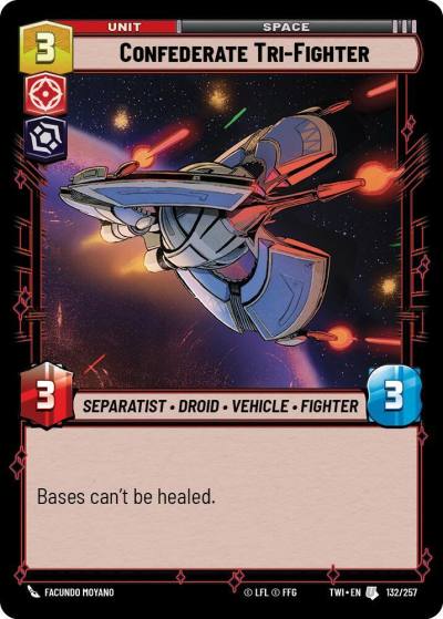 Confederate Tri-Fighter 132/257 Twilight of the Republic Star Wars card