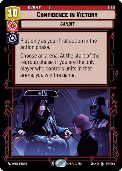 Confidence in Victory 145/264 Secrets of Power Star Wars card