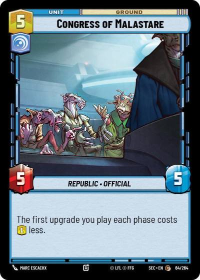 Congress of Malastare 64/264 Secrets of Power Star Wars card