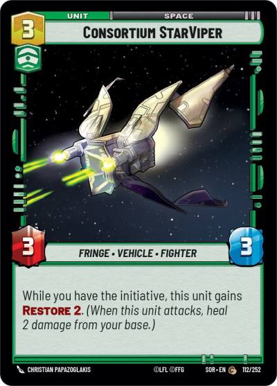 Consortium StarViper 112/252 Spark of Rebellion Star Wars card