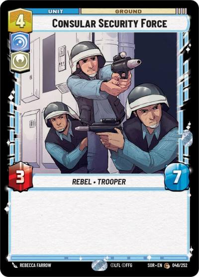Consular Security Force 046/252 Spark of Rebellion Star Wars card