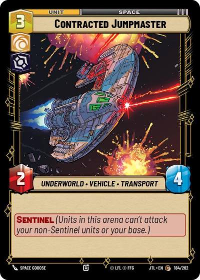 Contracted Jumpmaster 184/262 Jump to Lightspeed Star Wars card