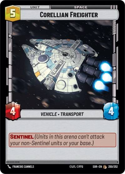 Corellian Freighter 250/252 Spark of Rebellion Star Wars card