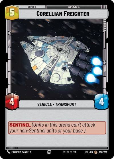 Corellian Freighter 258/262 Jump to Lightspeed Star Wars card