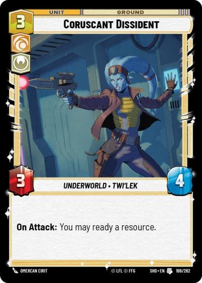 Coruscant Dissident 199/262 Shadows of the Galaxy Star Wars card
