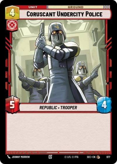 Coruscant Undercity Police 167/264 Secrets of Power Star Wars card
