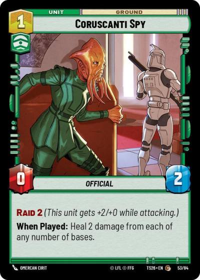 Coruscanti Spy 53/84 Twin Suns Star Wars card