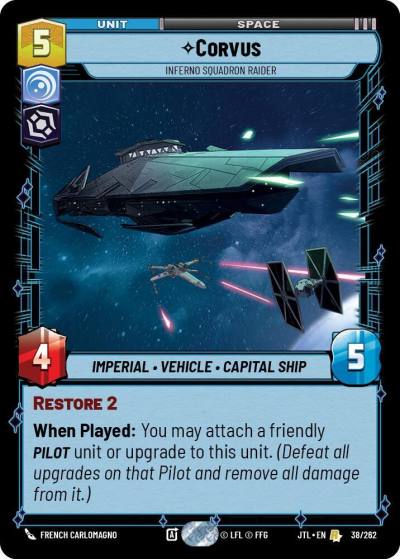 Corvus - Inferno Squadron Raider 038/262 Jump to Lightspeed Star Wars card